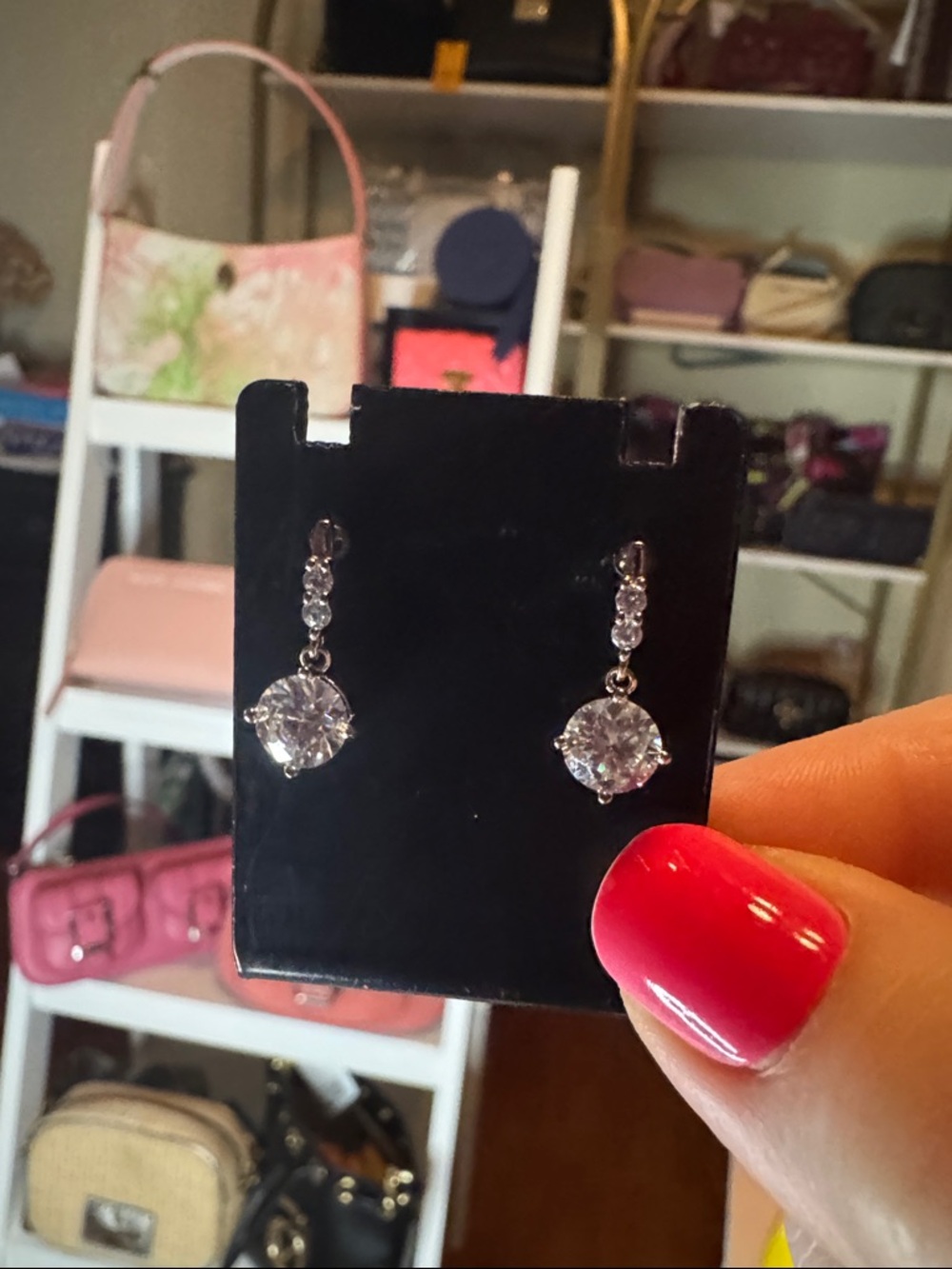Moissanite choose 1
.5 Ct. Moissanite Pendant Necklace $59 or Earrings $45 - Picture 3 of 5